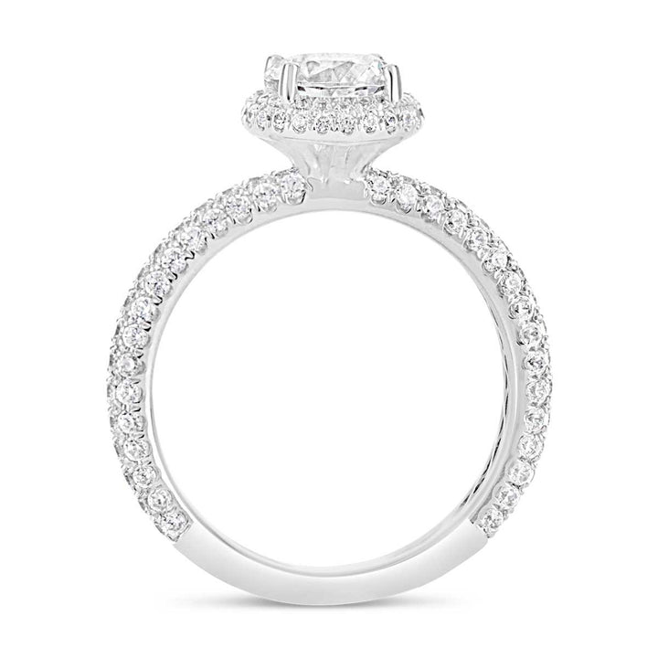 Diamond Halo  Engagement Ring