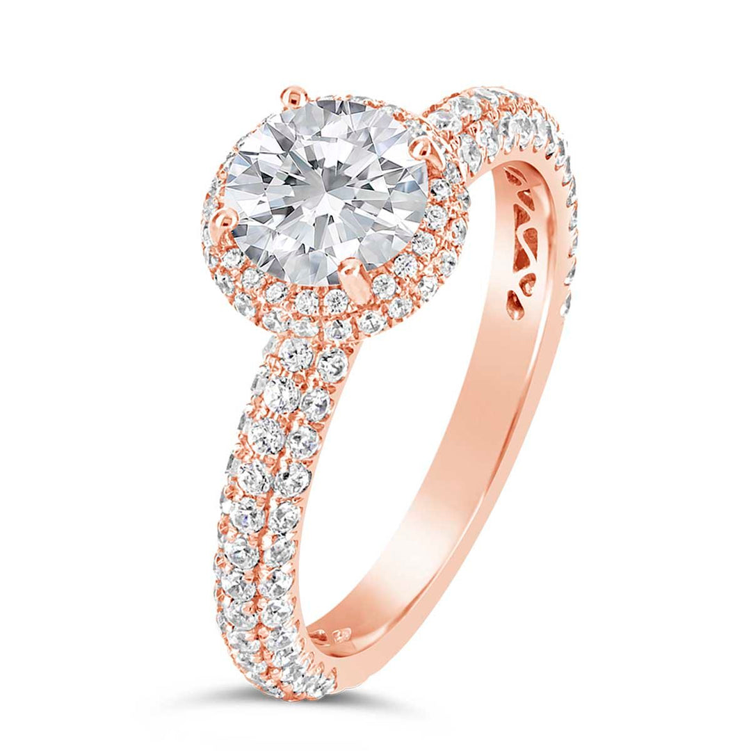 Diamond Halo  Engagement Ring