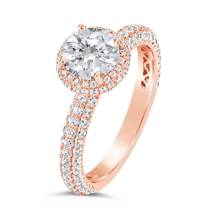 Diamond Halo  Engagement Ring