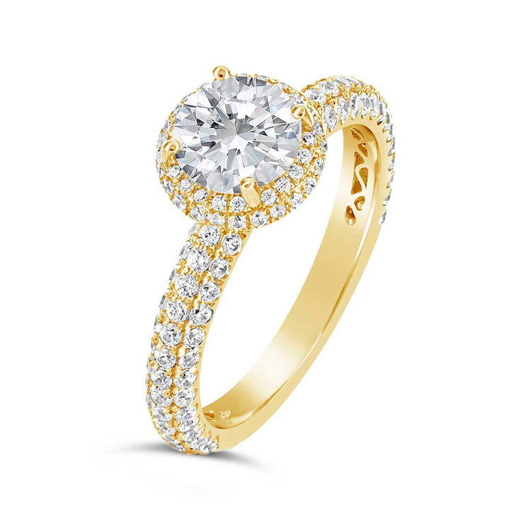 Diamond Halo  Engagement Ring