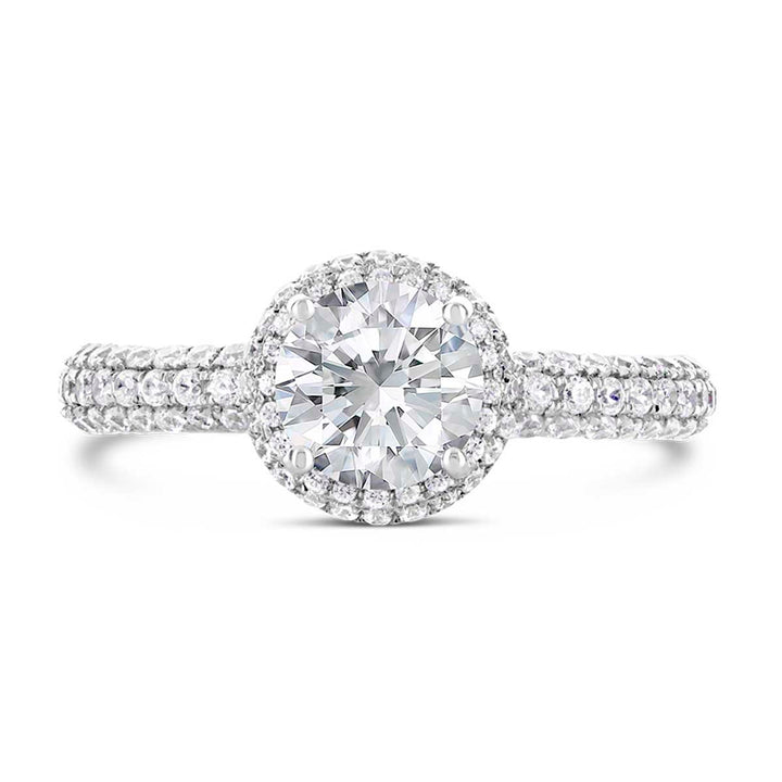 Diamond Halo  Engagement Ring