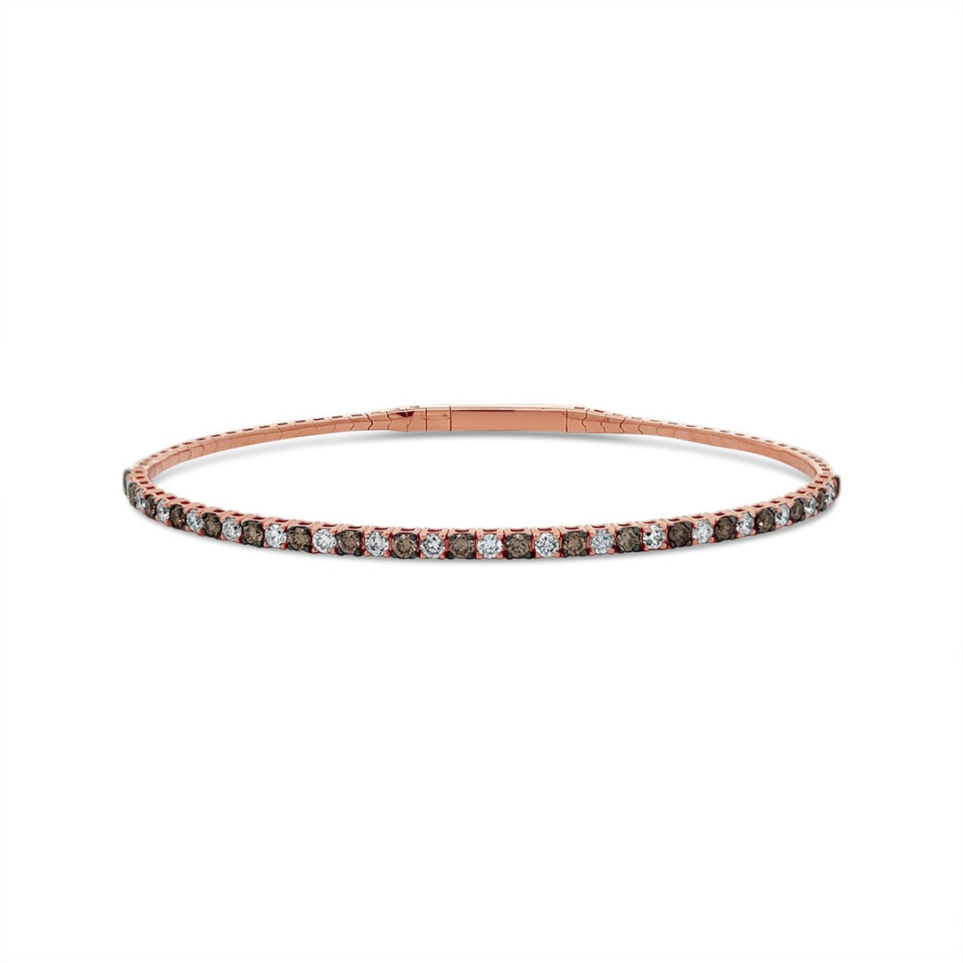 Rose Gold Diamond & Cognac Bangle - BG272BR