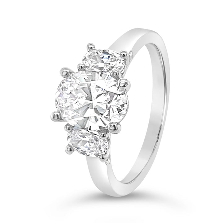 Three Stone Diamond Engagement Ring