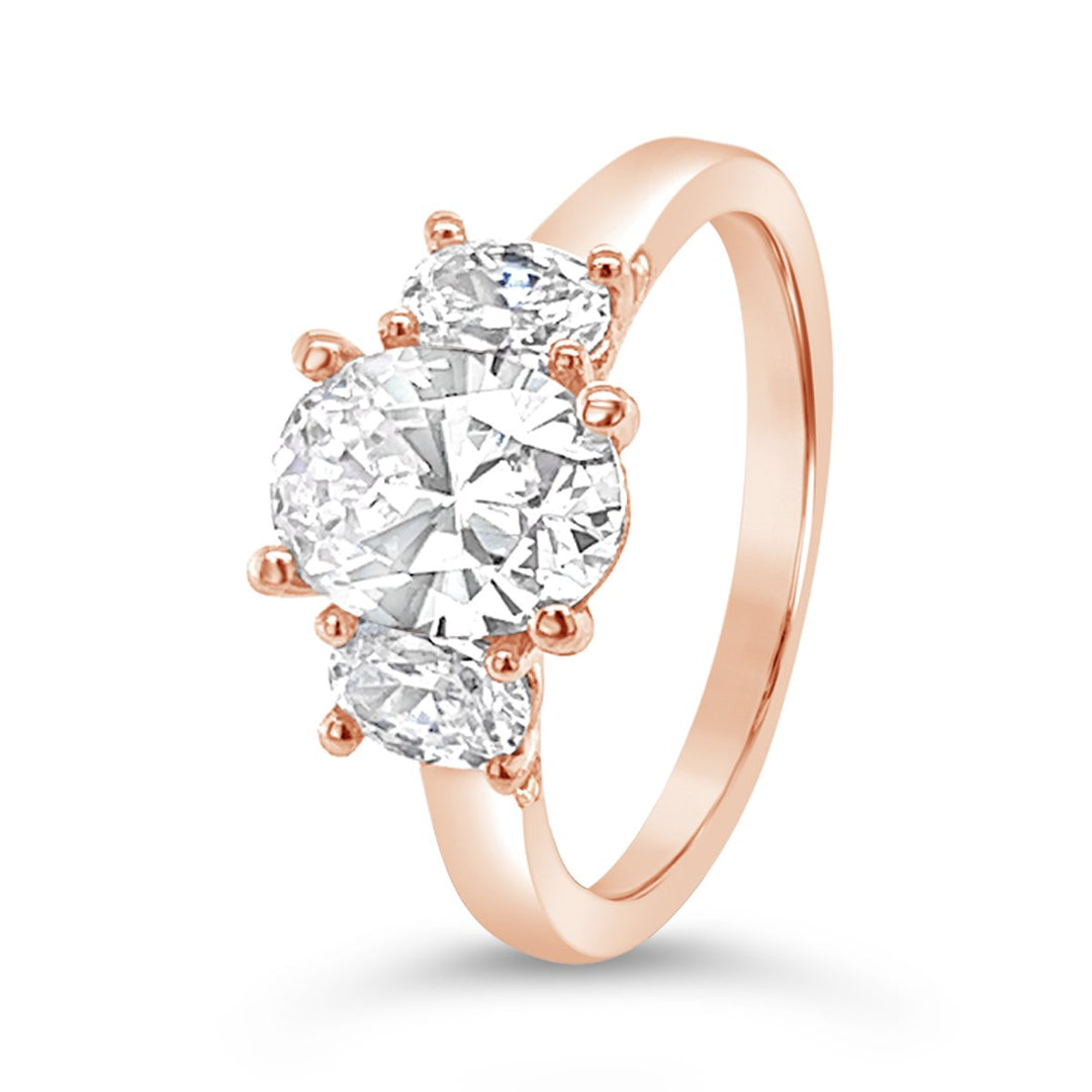 Three Stone Diamond Engagement Ring