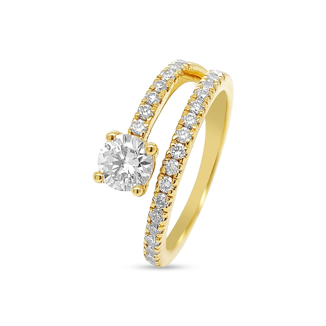 18K Fashion Diamond Ring with Round Diamonds - RB1347B