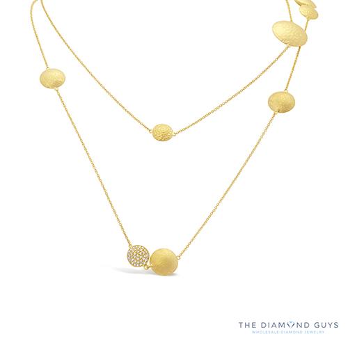 Marika Desert Gold Long Diamond Necklace - 5758