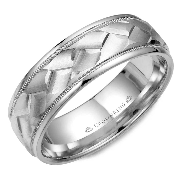 Men's Modern Wedding Band - WB-9098