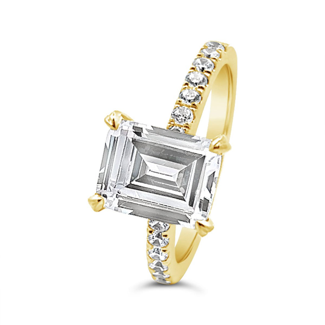 Classic Pave Diamond Engagement Ring