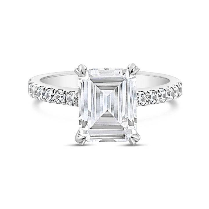 Classic Pave Diamond Engagement Ring