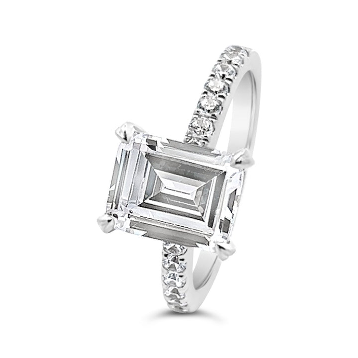 Classic Pave Diamond Engagement Ring