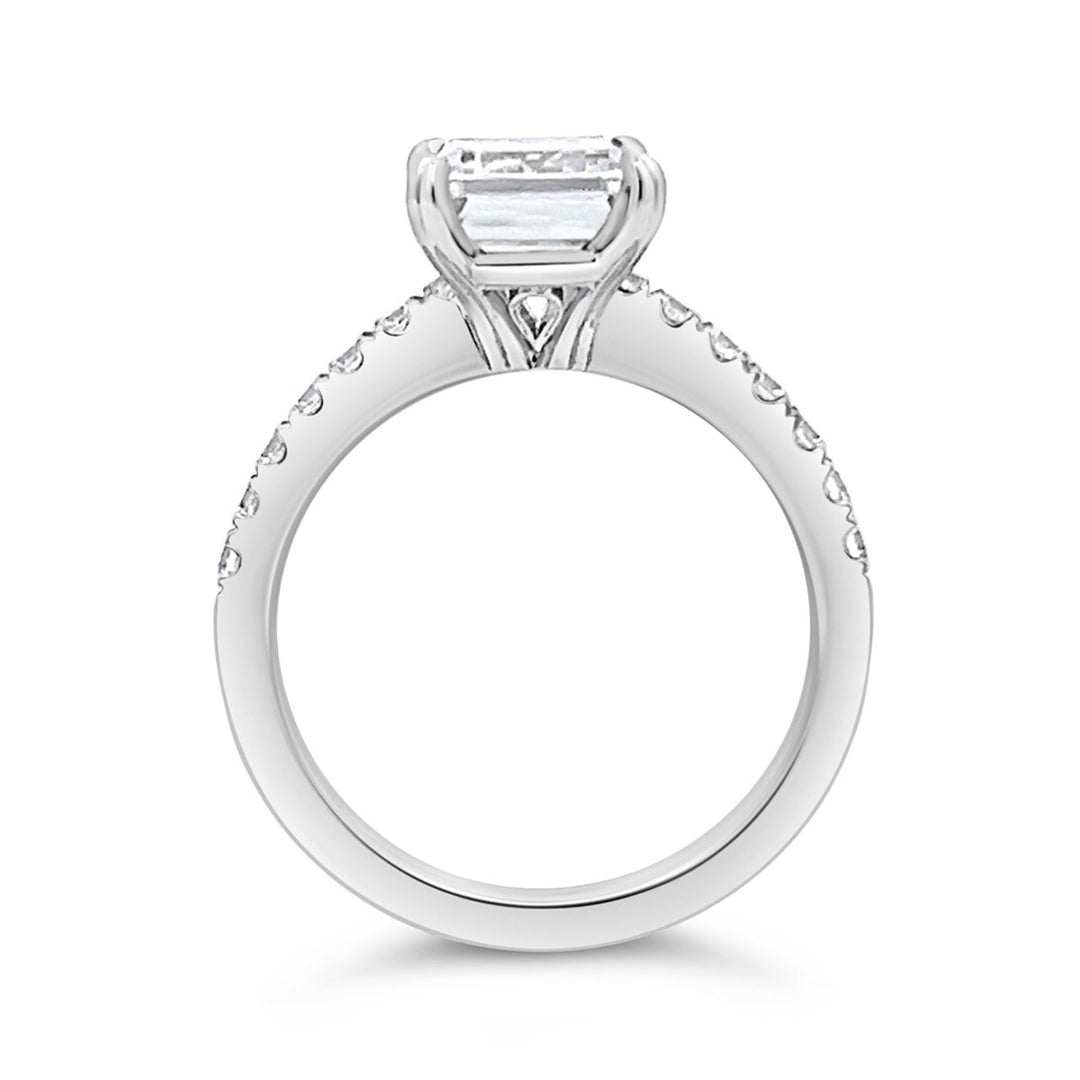 Classic Pave Diamond Engagement Ring