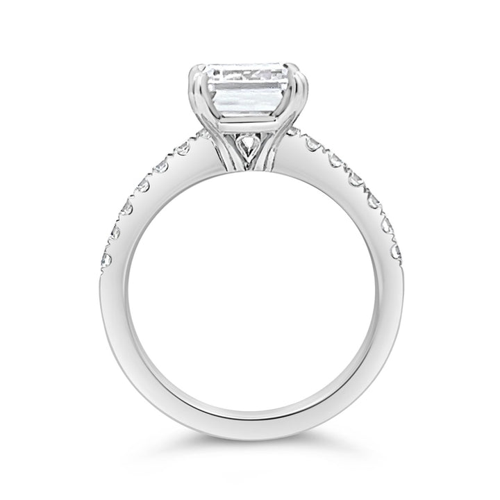 Classic Pave Diamond Engagement Ring