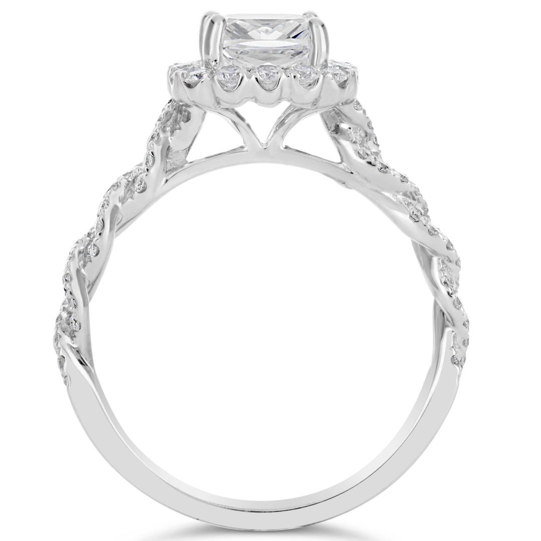 Diamond Halo Engagement Ring