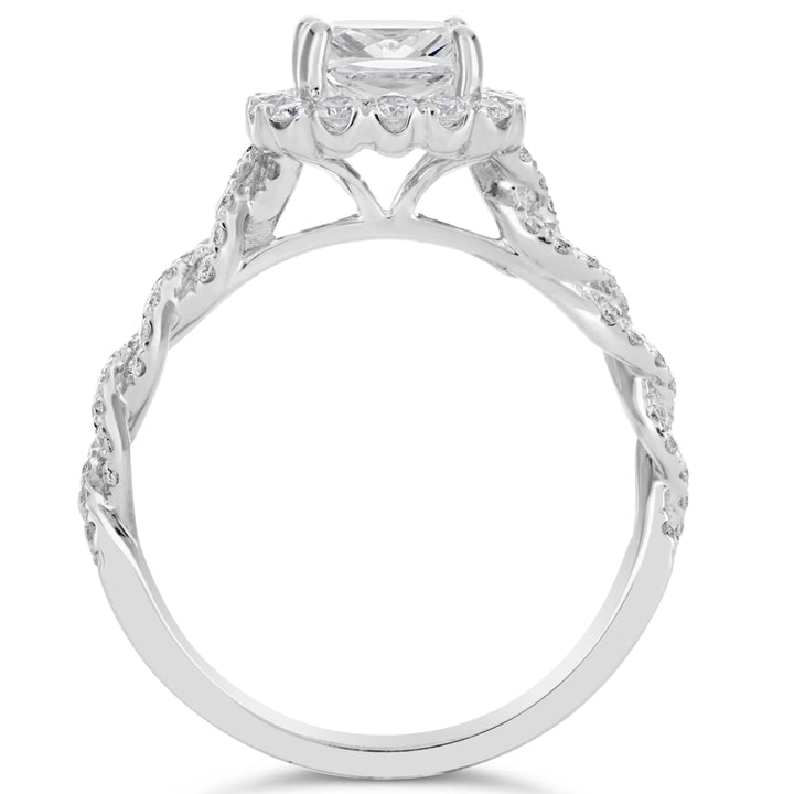 Diamond Halo Engagement Ring