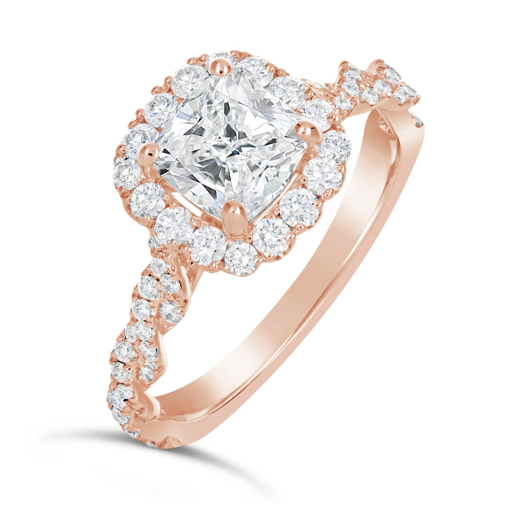 Diamond Halo Engagement Ring