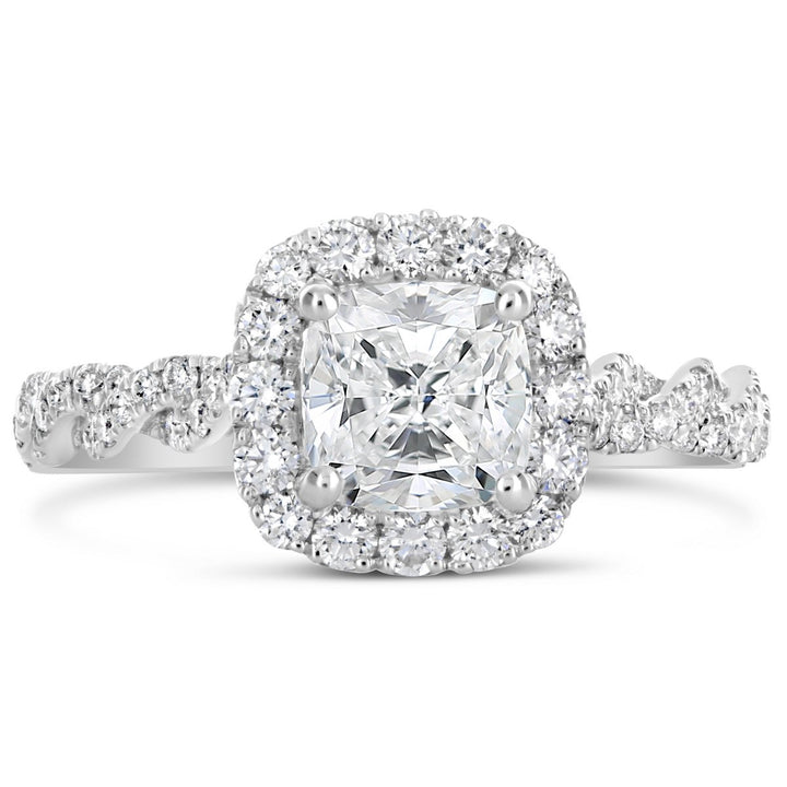 Diamond Halo Engagement Ring