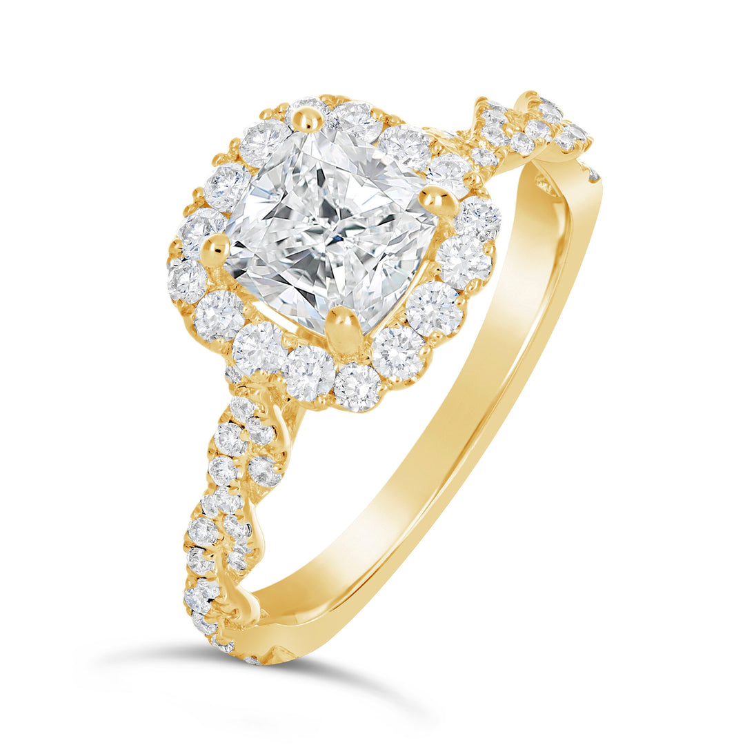 Diamond Halo Engagement Ring