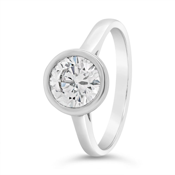 Bezel Set Solitiare Engagement Ring
