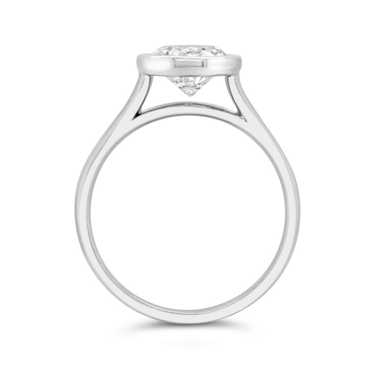 Bezel Set Solitiare Engagement Ring