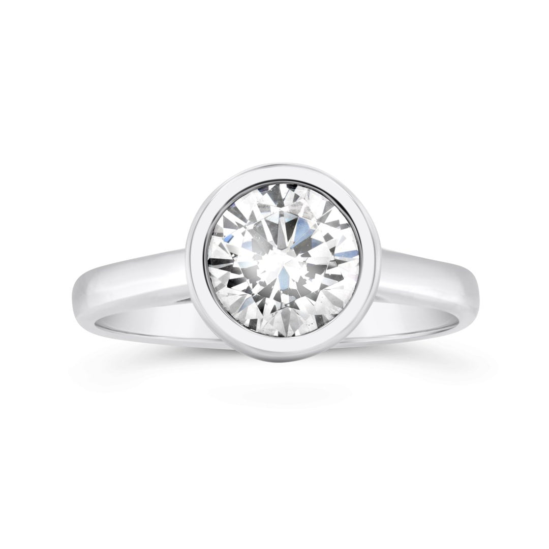 Bezel Set Solitiare Engagement Ring