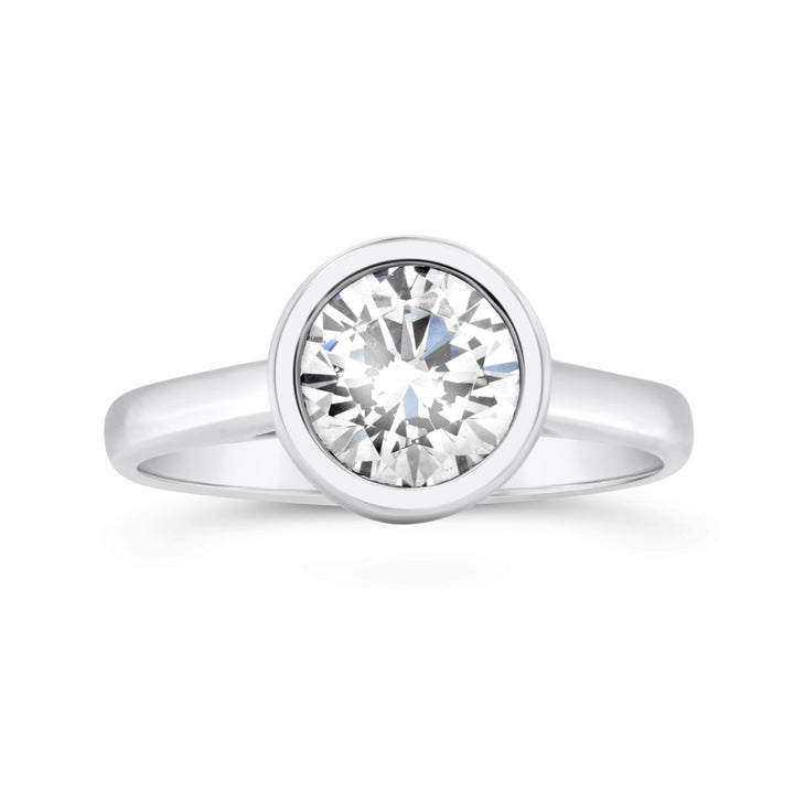 Bezel Set Solitiare Engagement Ring