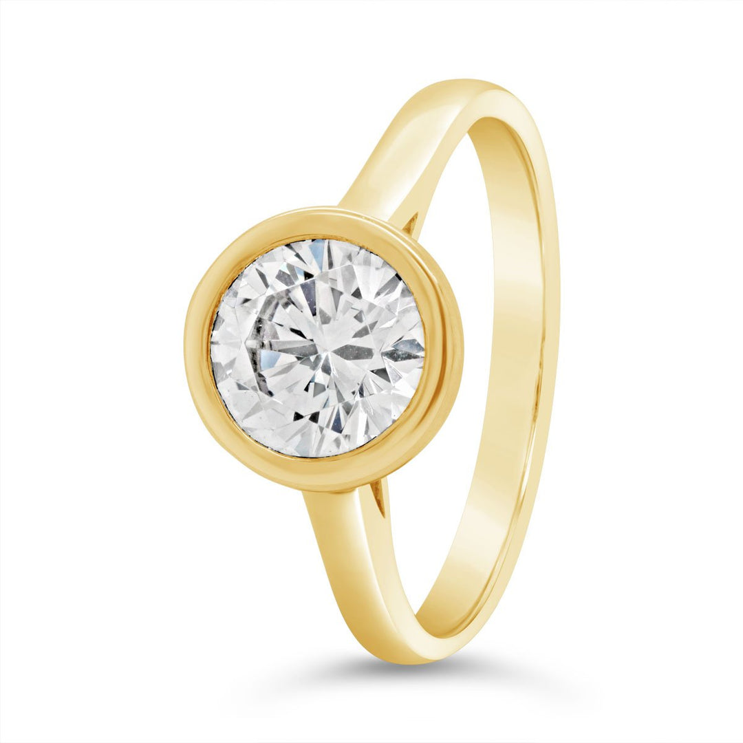 Bezel Set Solitiare Engagement Ring