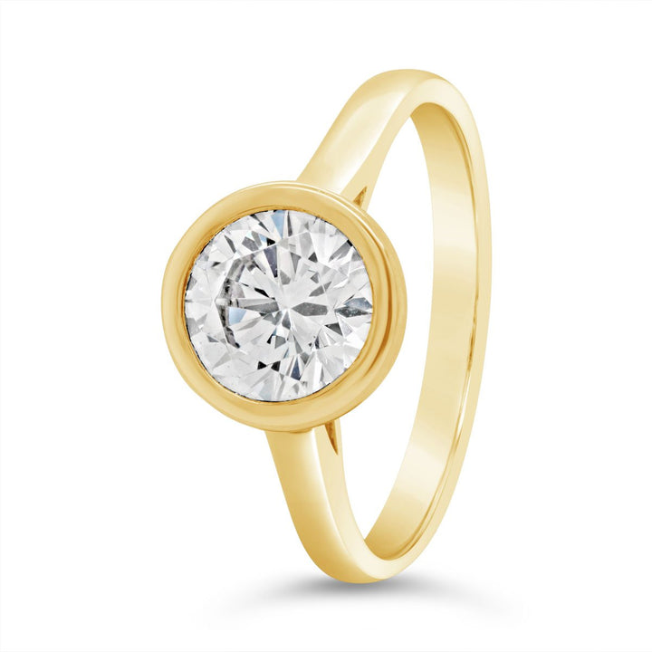 Bezel Set Solitiare Engagement Ring