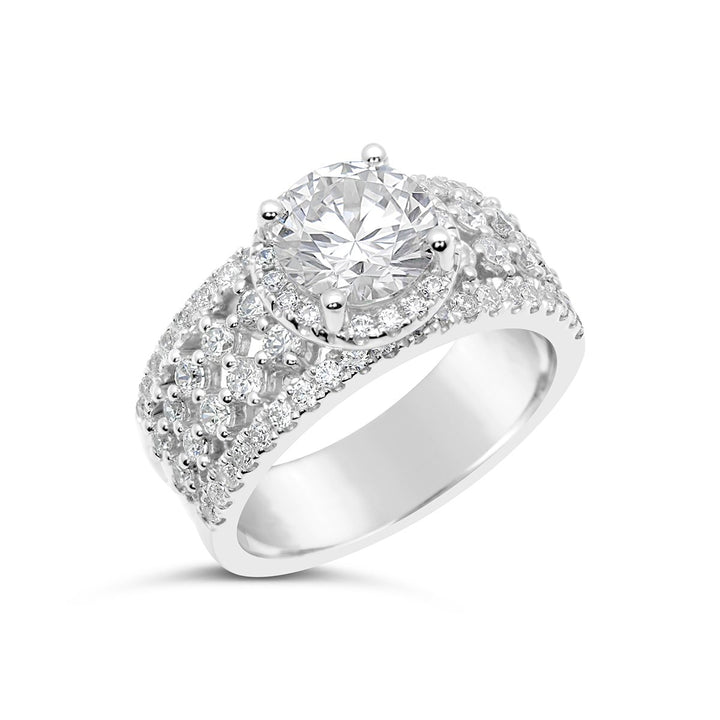 Diamond Engagement Ring With Wide Shank