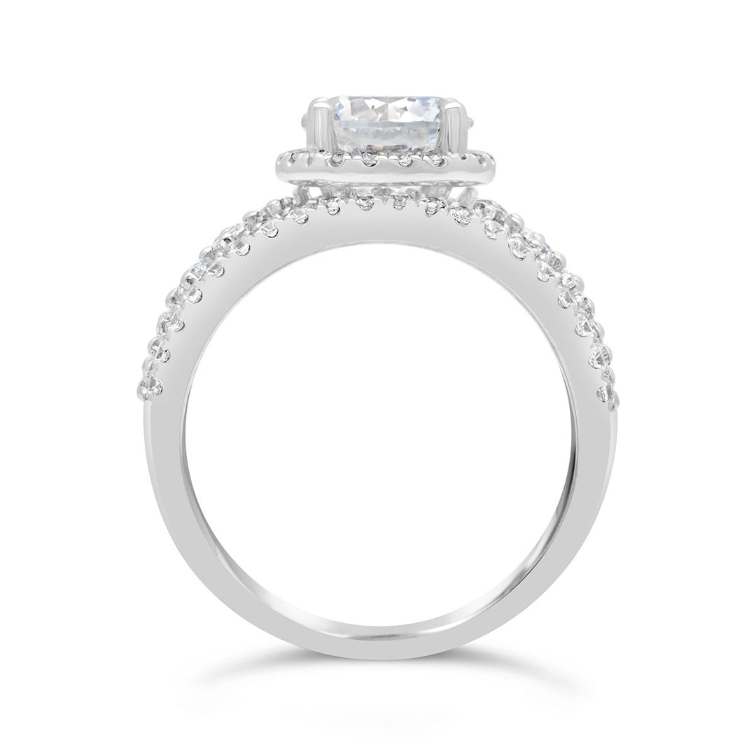 Diamond Engagement Ring With Wide Shank