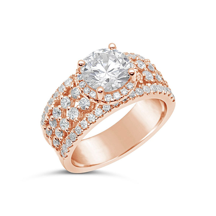 Diamond Engagement Ring With Wide Shank