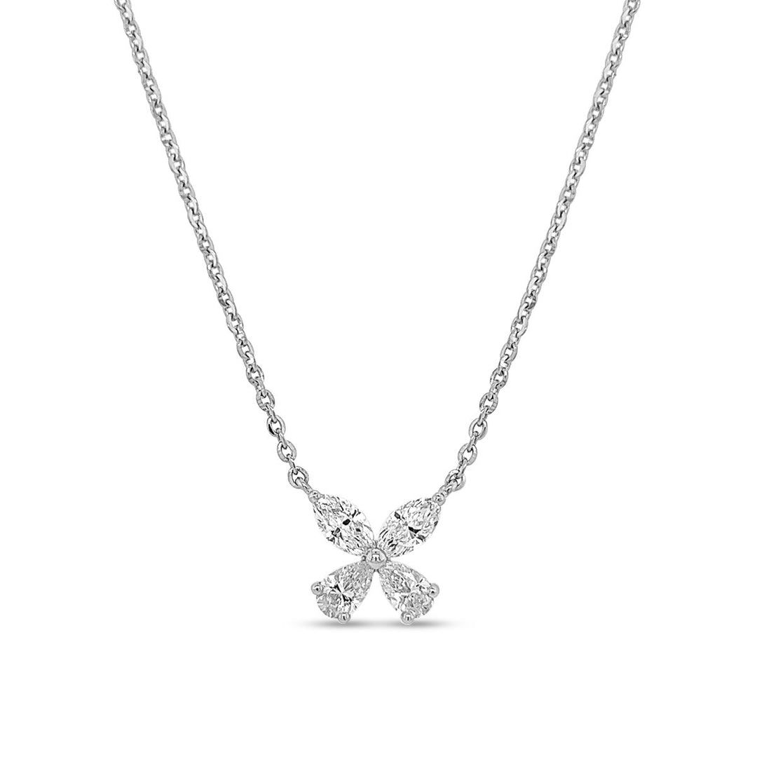 Lab Grown Diamond Flower Necklace - SJP31606A