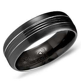 Back Men's Cobalt Wedding Band - CBB-7029