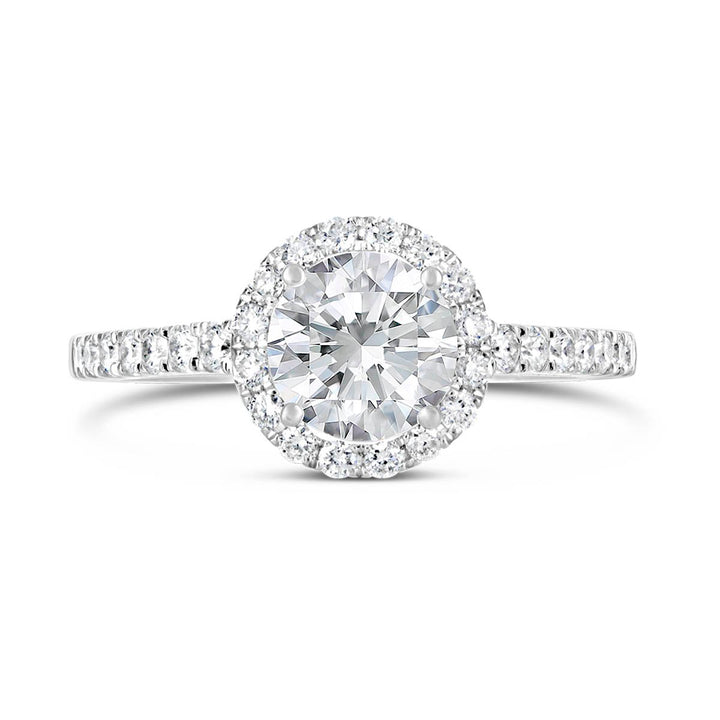 Diamond Halo Engagement Ring