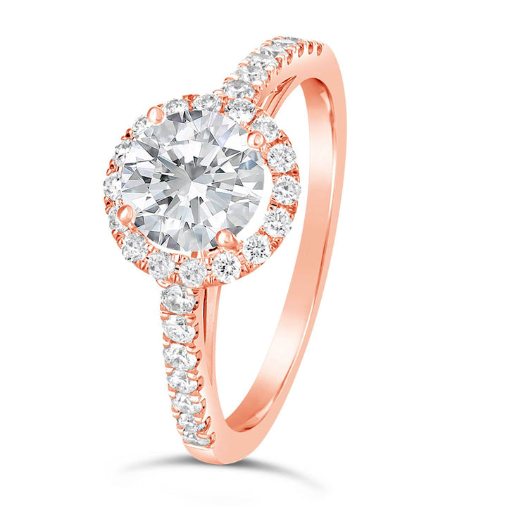 Diamond Halo Engagement Ring