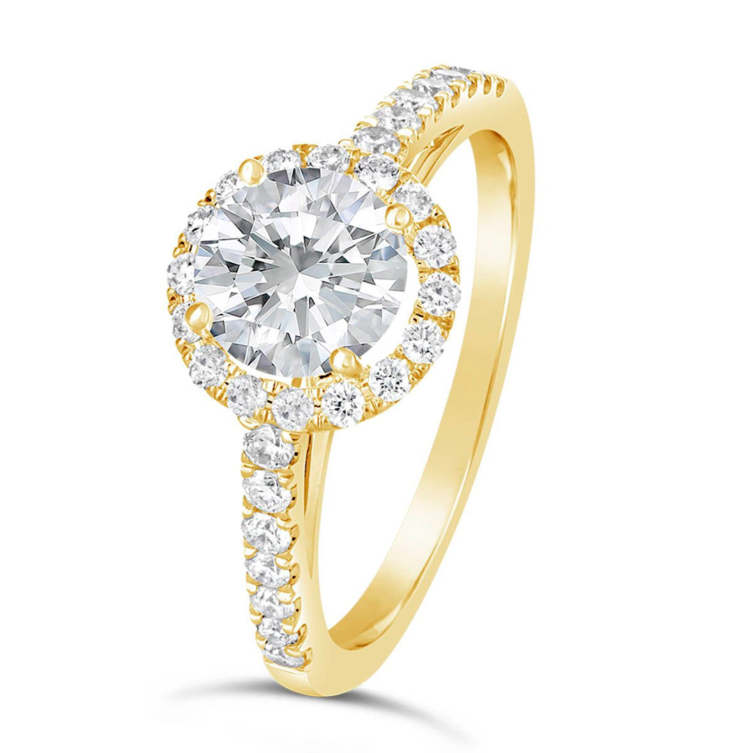 Diamond Halo Engagement Ring