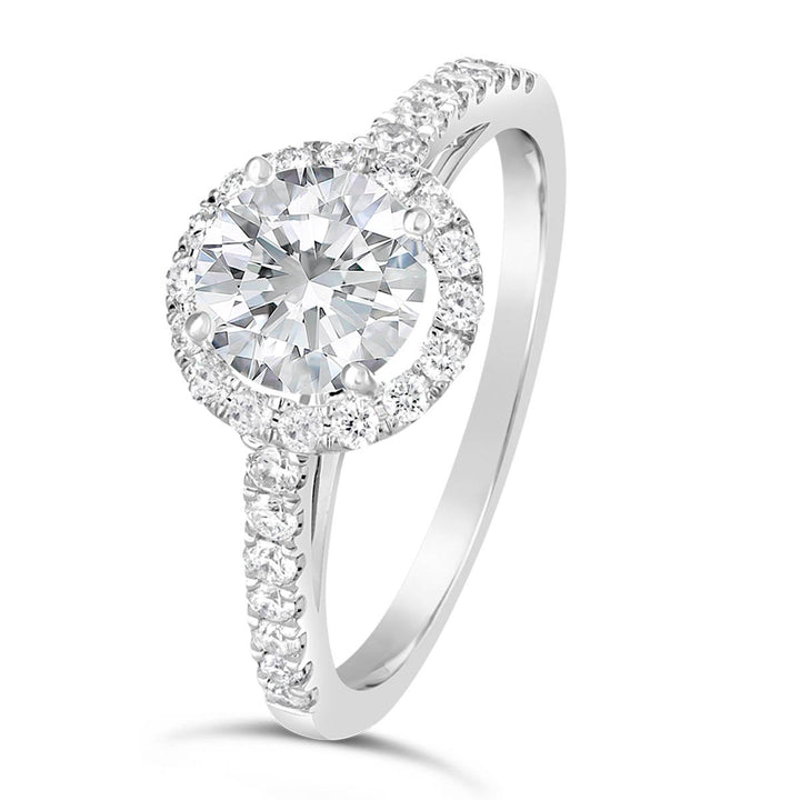 Diamond Halo Engagement Ring