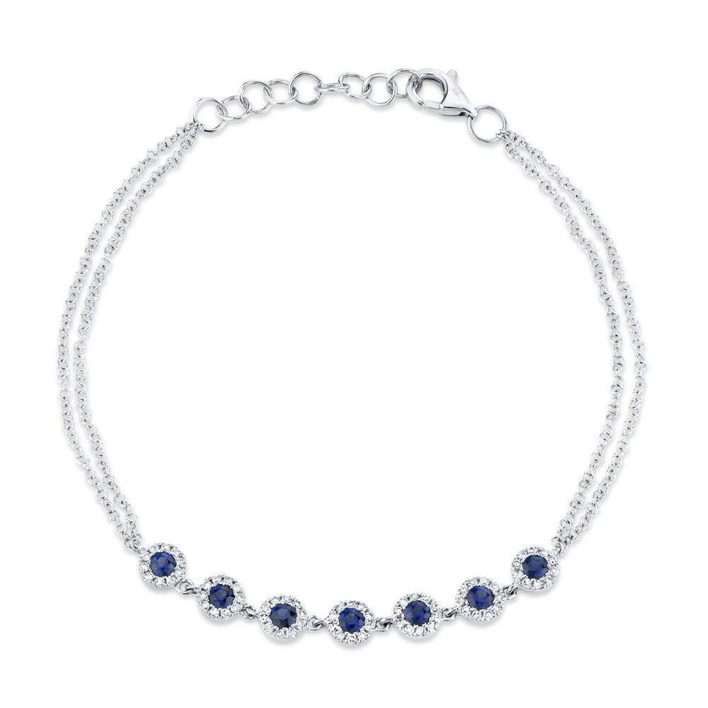 Diamond & Blue Sapphire Bracelet - SC55005033
