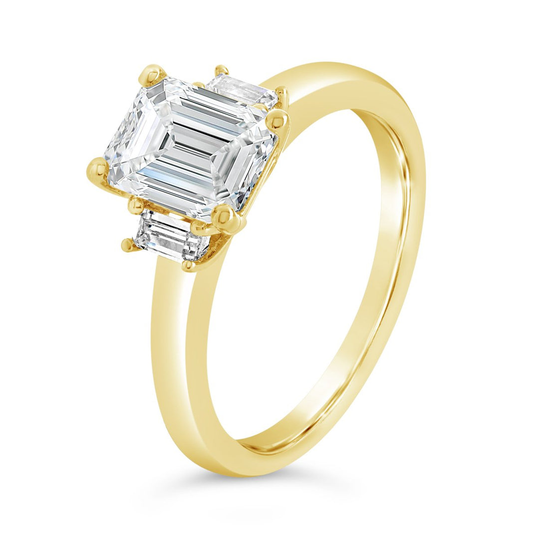 Three Stone Diamond Engagement Ring