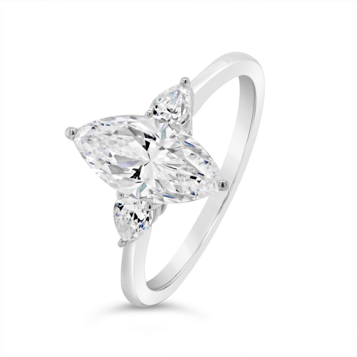 Three Stone Diamond Engagement Ring