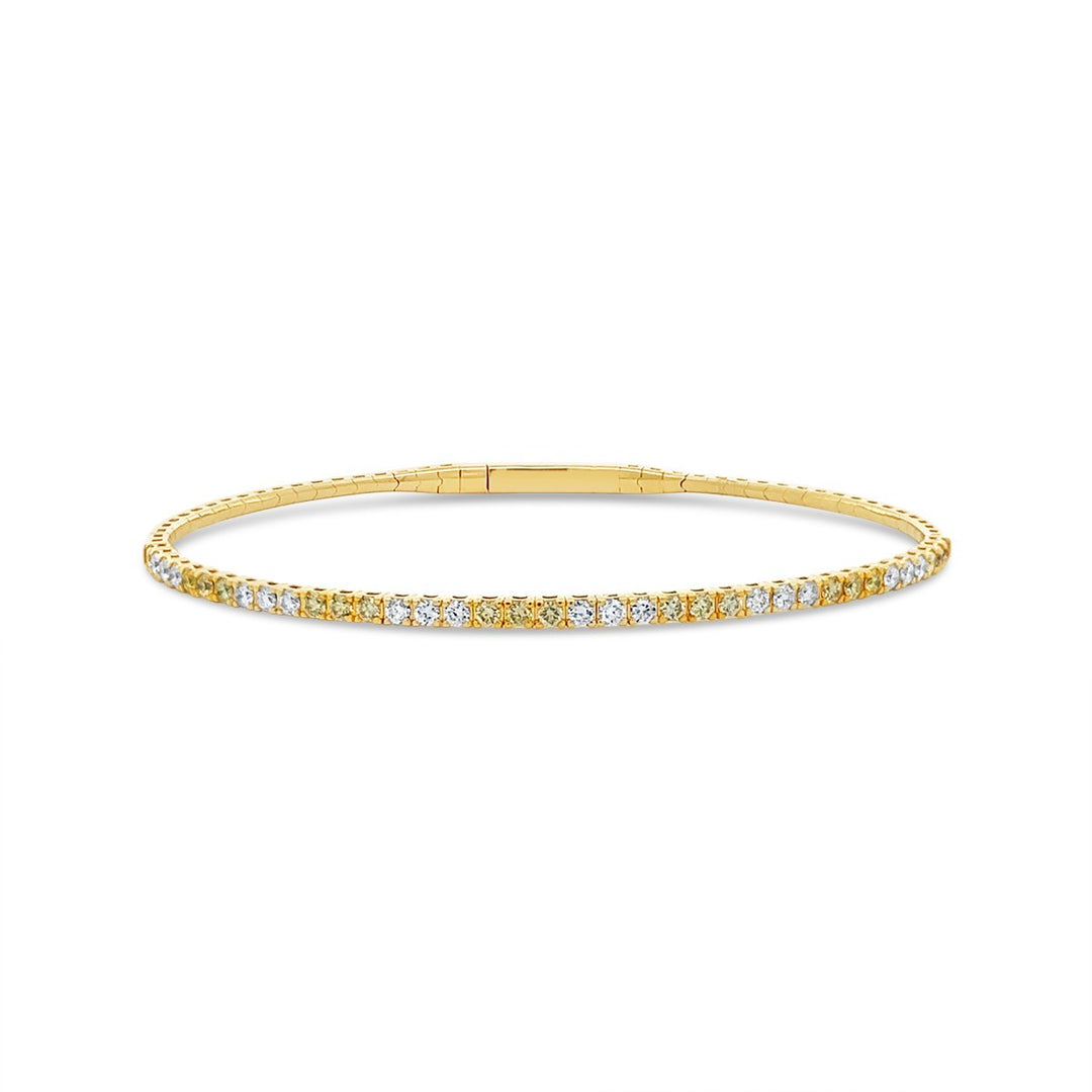 14K Yellow Gold Yellow Diamond Bangle - BG278YD