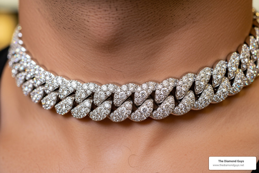 Heavy Links, Heavier Style: Men's Diamond Cuban Chokers