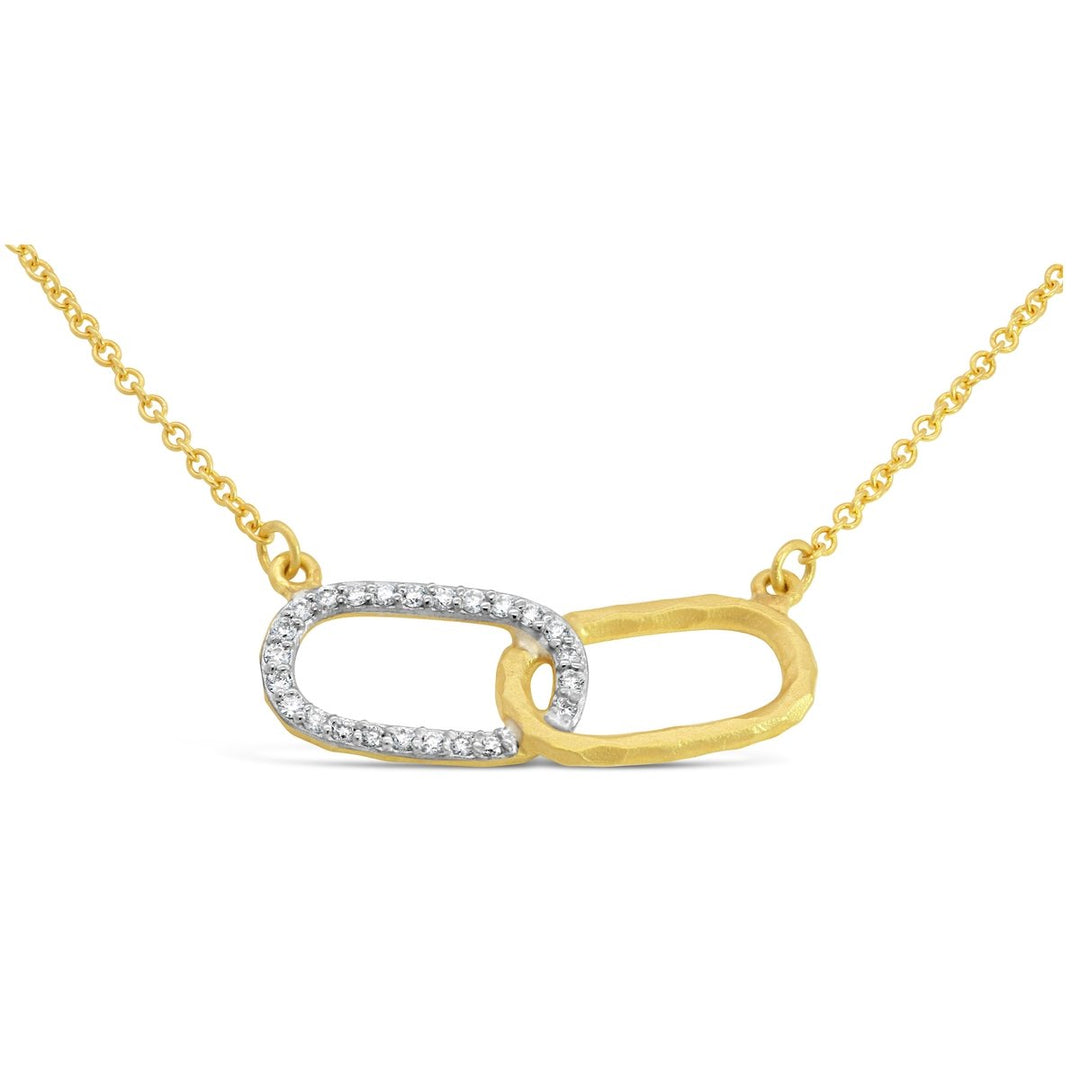 Diamond Two Link Necklace - MDG8371