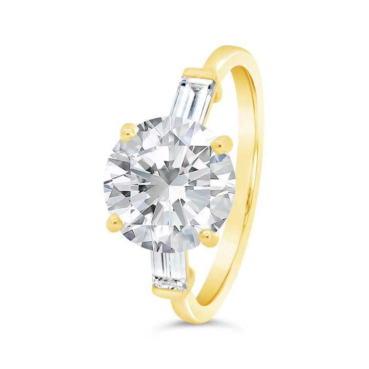 Lab Grown Diamond Three Stone Engagement Ring - 251065RY
