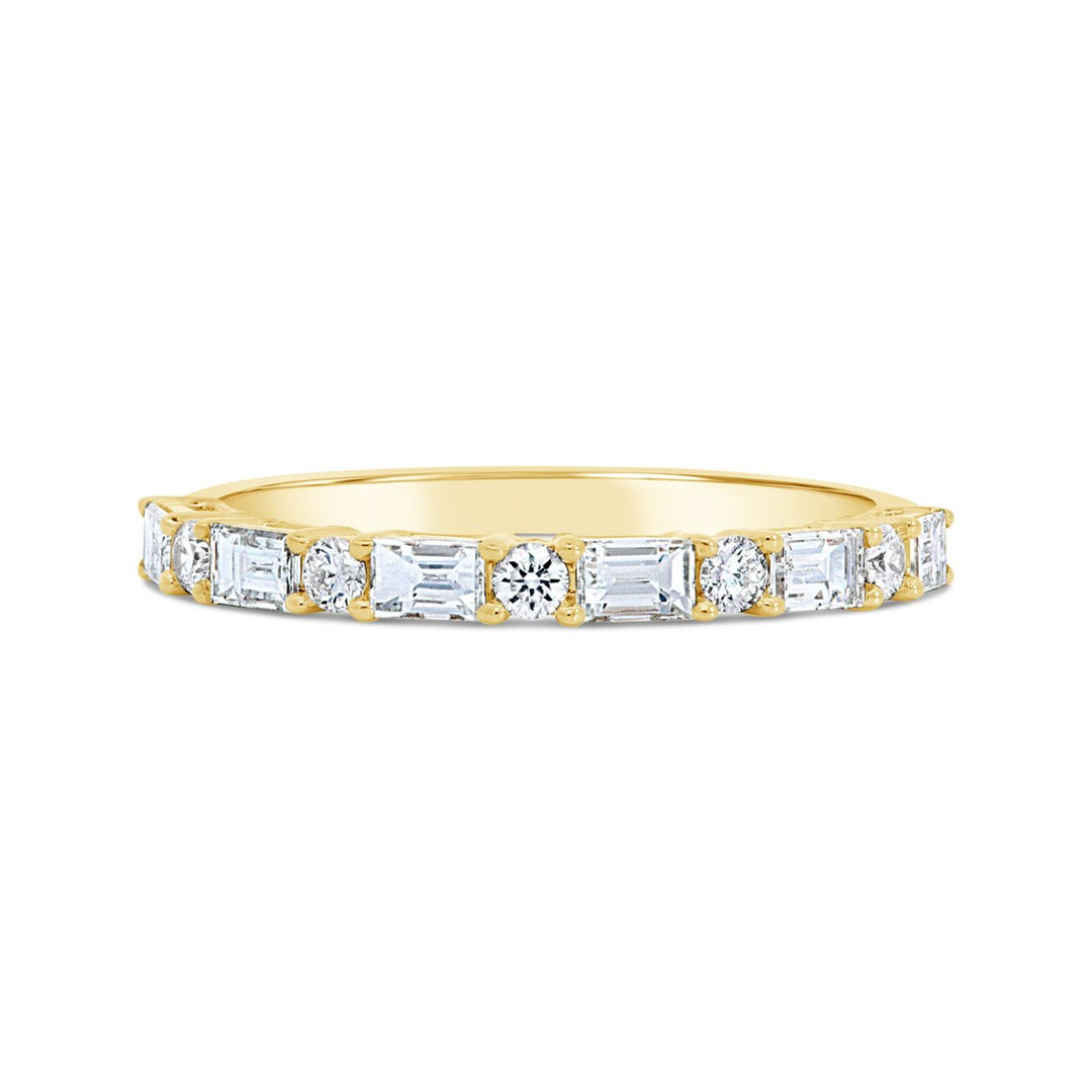 Half Way Set Alternate Baguette Diamond Band - YJC5987R-B