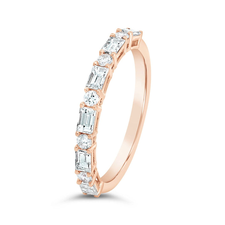 Half Way Set Alternate Baguette Diamond Band - YJC5987R-B
