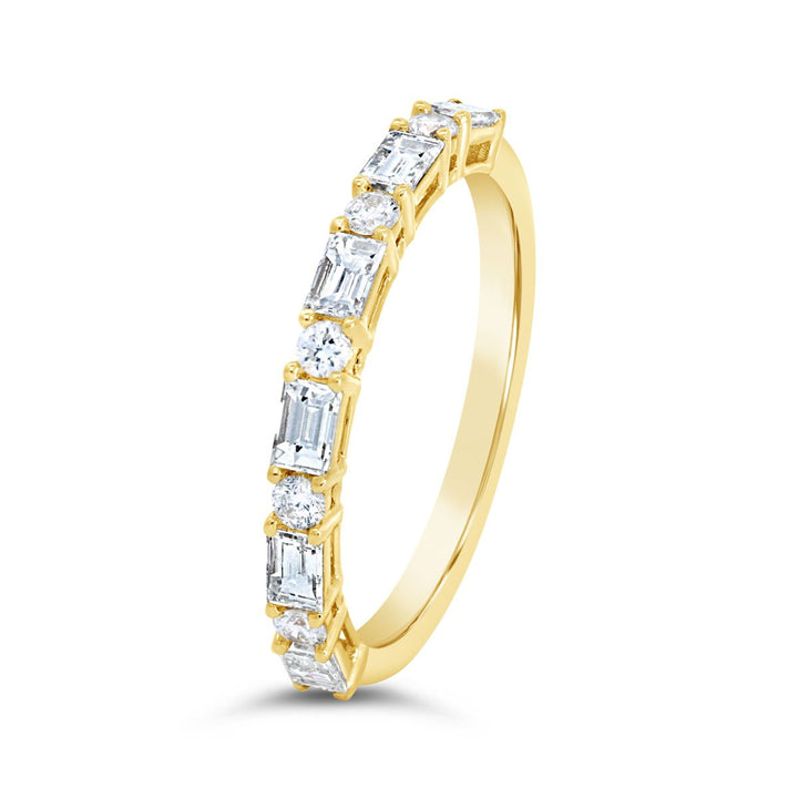 Half Way Set Alternate Baguette Diamond Band - YJC5987R-B