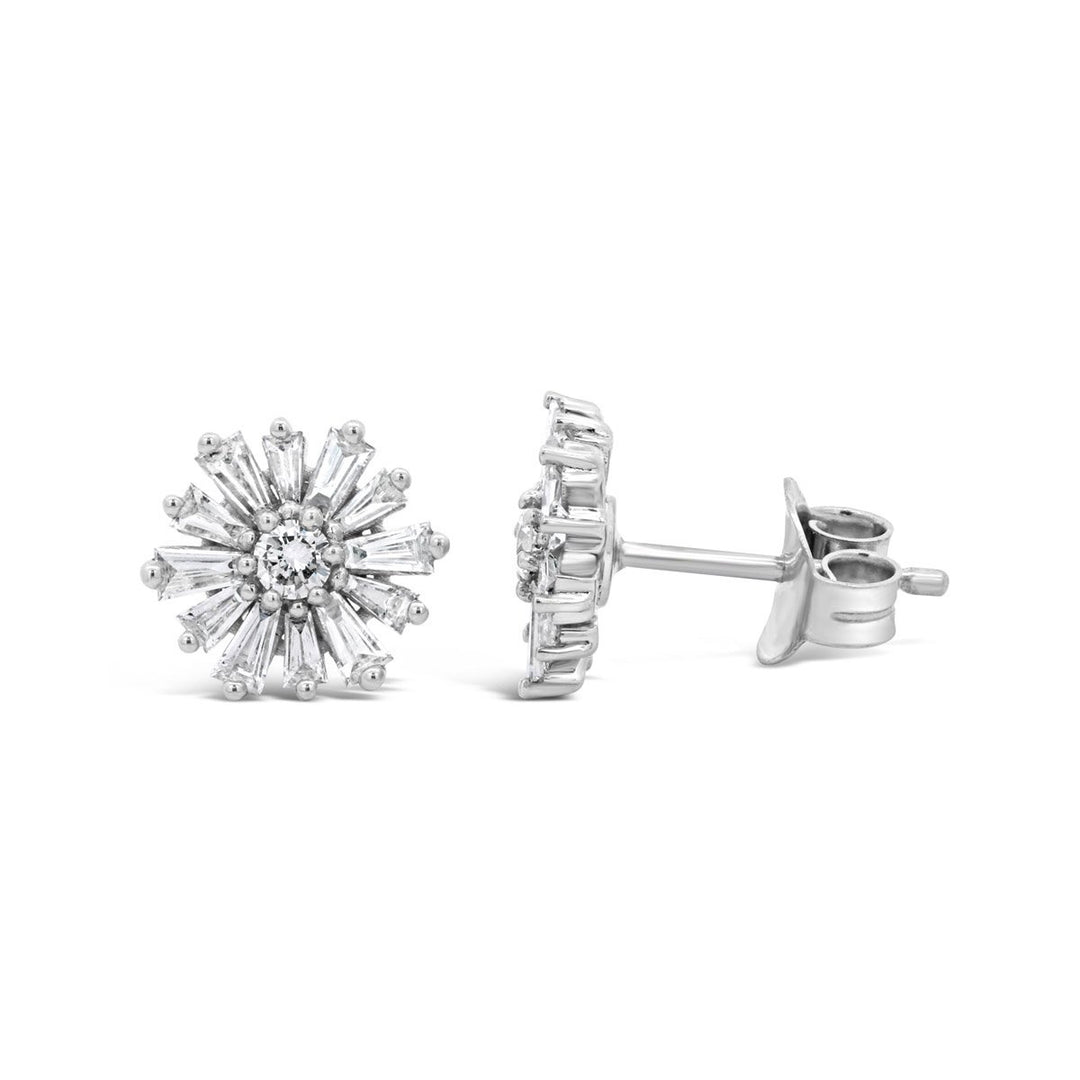 Diamond Cluster Stud Earrings - EDB2223