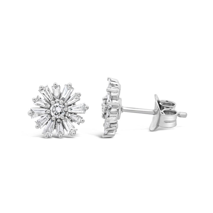 Diamond Cluster Stud Earrings - EDB2223