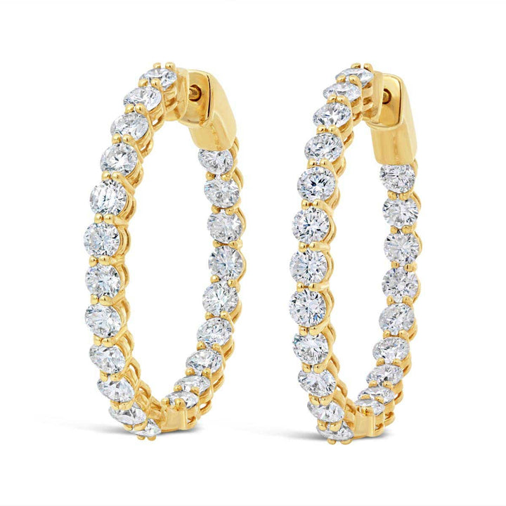 Inside Outside Lab Grown Diamond Hoop Earrings - ME50744