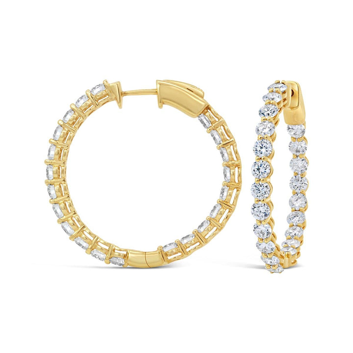 Inside Outside Lab Grown Diamond Hoop Earrings - ME50744